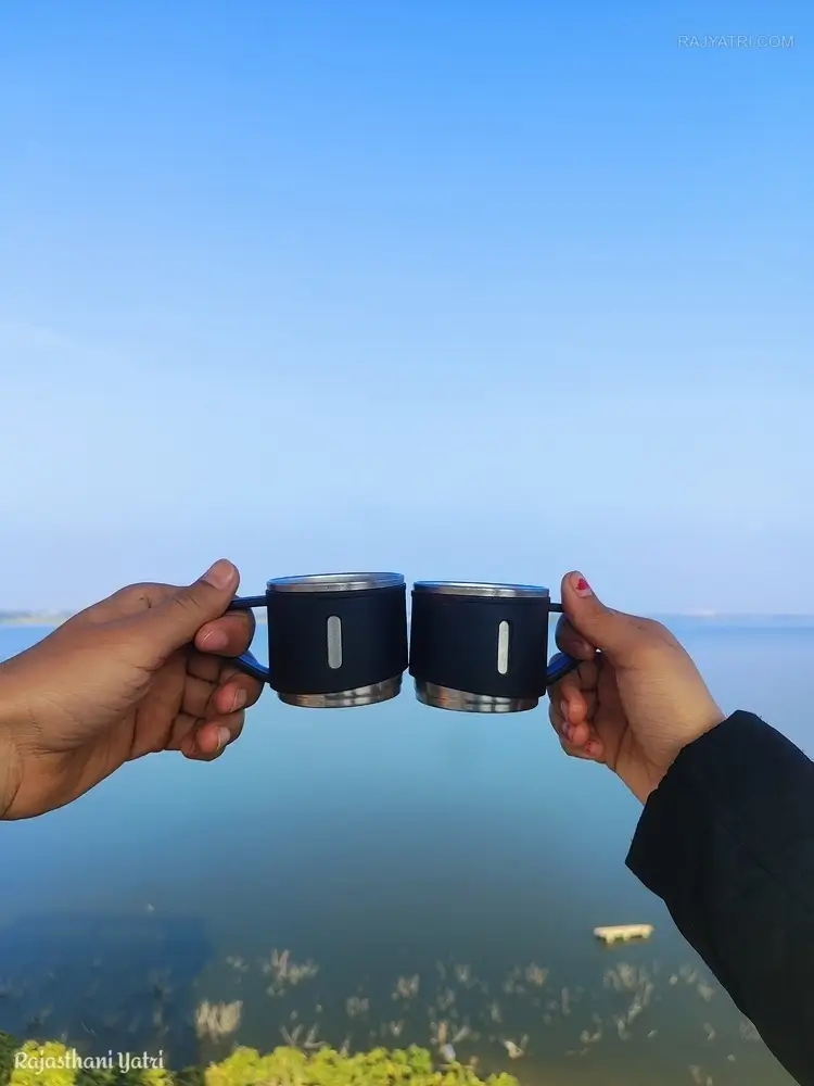 Chai at Nevta Lake Jaipur